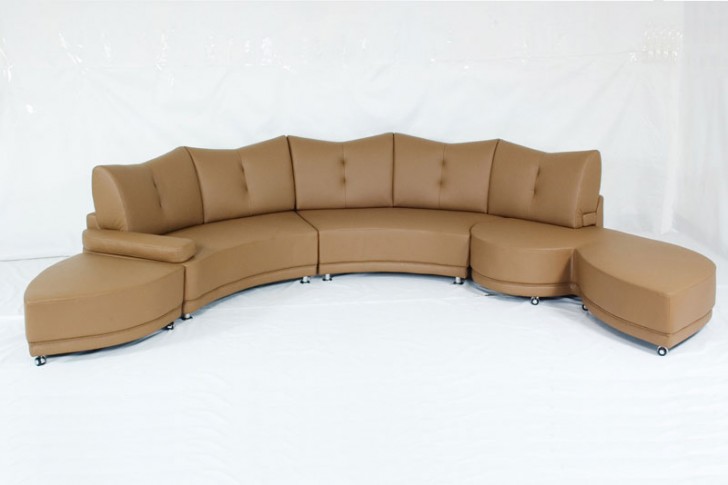 Furniture , 7 Stunning Sectional couches : Milano Modern Tan Leather