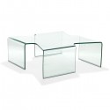 Furniture , 6 Hottest Bent glass coffee table : Modern Bent Glass Coffee Table