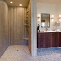 Modern bathroom with doorless shower , 7 Amazing Doorless Shower In Bathroom Category