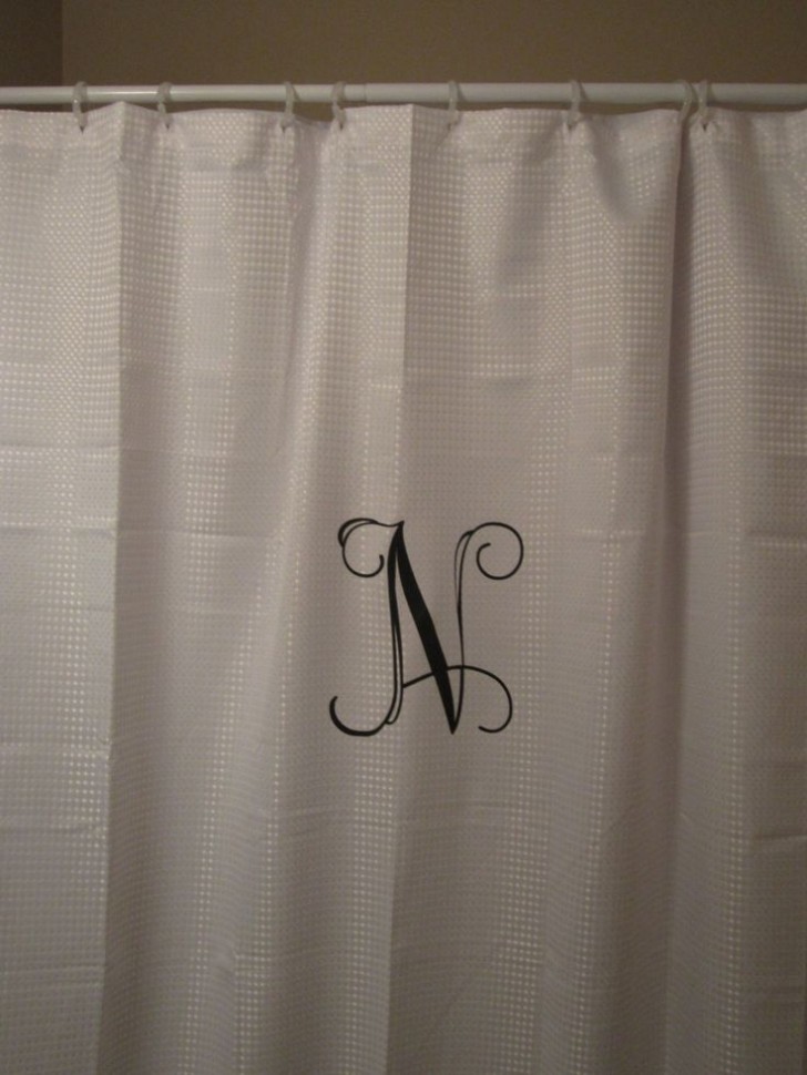 Others , 8 Ideal Monogram shower curtain : Monogrammed Shower Curtain