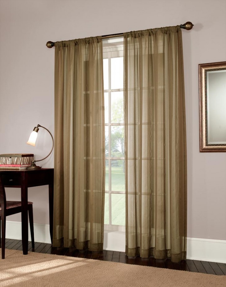 Others , 8 Gorgeous Semi sheer curtains : Mystic Stripe Semi Sheer Curtain Panel