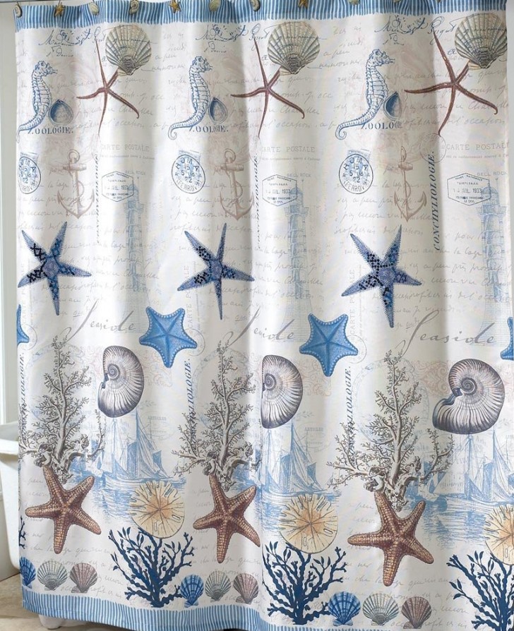 Others , 8 Best Coastal Shower Curtains : Nautical Shower Curtain