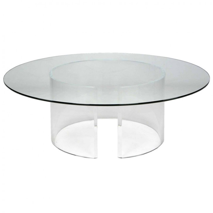 Furniture , 7 Best Lucite coffee table : Open Cylinder Lucite
