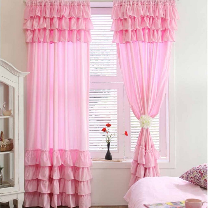 Others , 7 Cool Pink ruffle shower curtain : Pink Ruffle Curtains