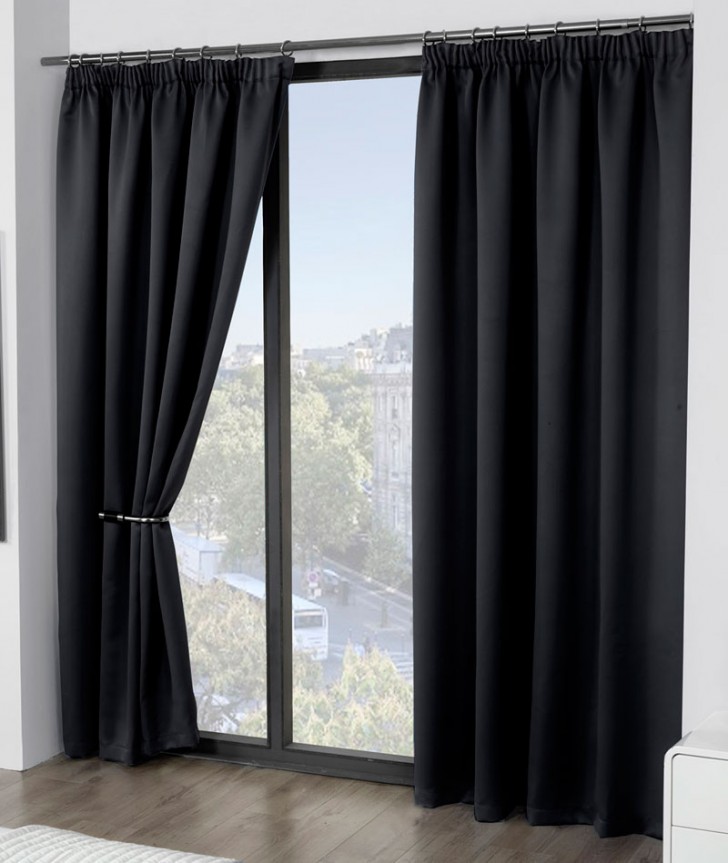 Others , 7 Unique Thermal blackout curtains : Plain Pencil Pleat Curtains