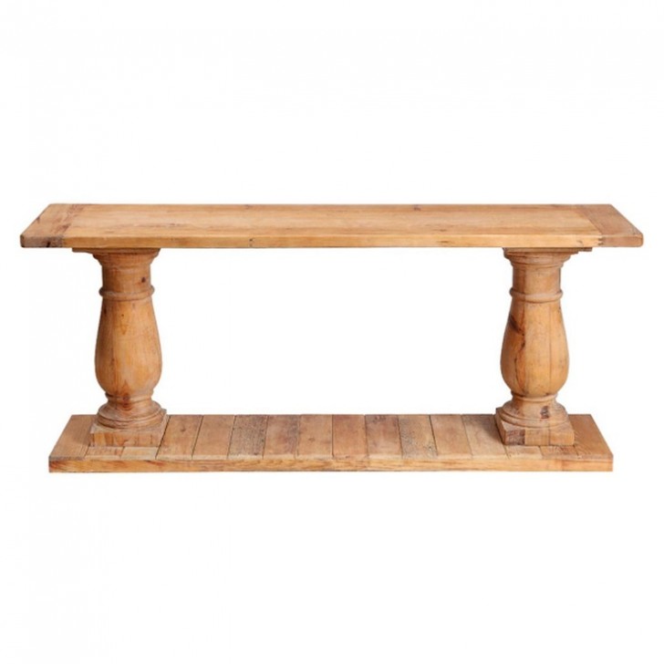 Furniture , 7 Ideal Reclaimed wood console table : Reclaimed Wood Balaster Console Table
