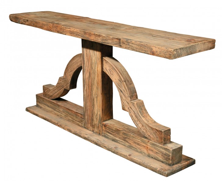 Furniture , 7 Ideal Reclaimed wood console table : Reclaimed Wood Console Table Elm