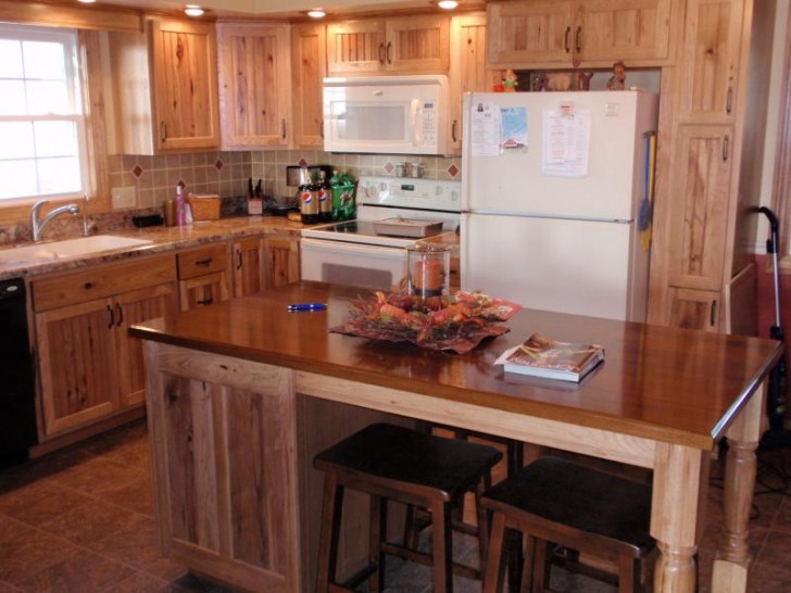 Kitchen , 7 Awesome Rustic hickory cabinets : Rustic Hickory Kitchen Cabinets