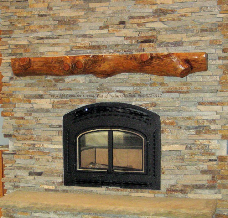 Interior Design , 7 Awesome Rustic Fireplace Mantels : Rustic Wood Fireplace Mantel