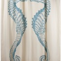 Seahorse Aqua Shower Curtain , 8 Best Coastal Shower Curtains In Others Category