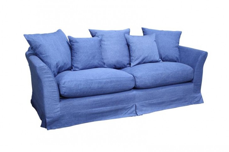 Furniture , 8 Nice Denim sectional : Seater Sofa Denim