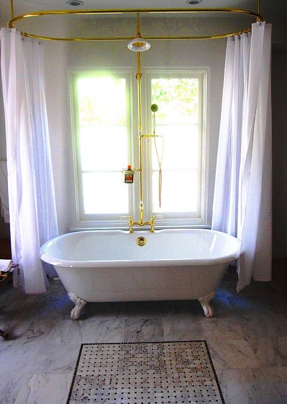 Bathroom , 7 Nice Clawfoot Tub Shower Curtain : Shower Curtain