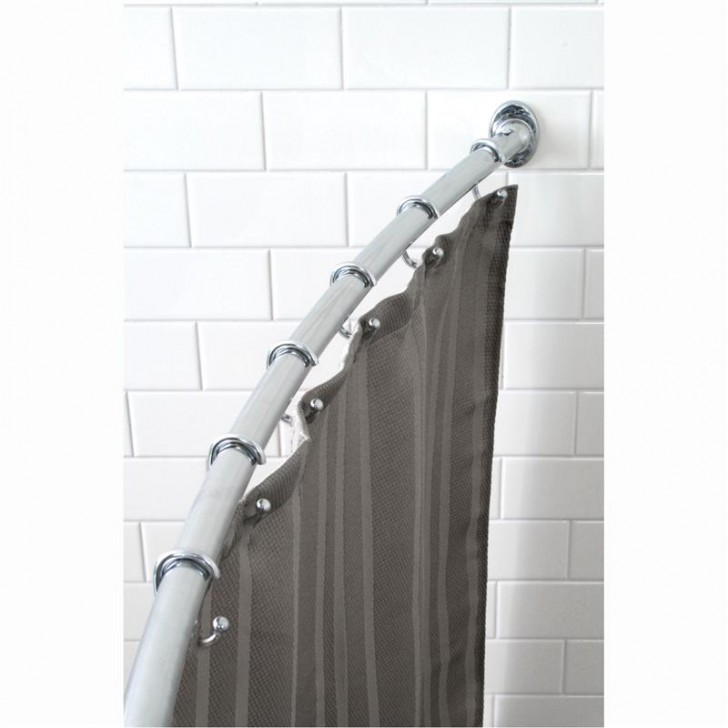 Others , 6 Amazing Shower curtain rod curved : Splash Adjustable Curved Shower Curtain Rod