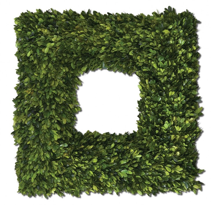 Others , 7 Nice Boxwood wreath : Square Wreath Preserved Boxwood