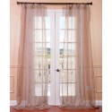 Zara Taupe Patterned Sheer Curtain Panel  , 8 Amazing Patterned Curtain Panels In Others Category