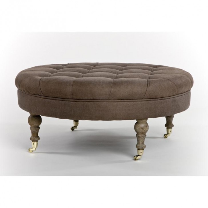 Furniture , 7 Fabulous Round tufted ottoman : Zentique Maison Tufted