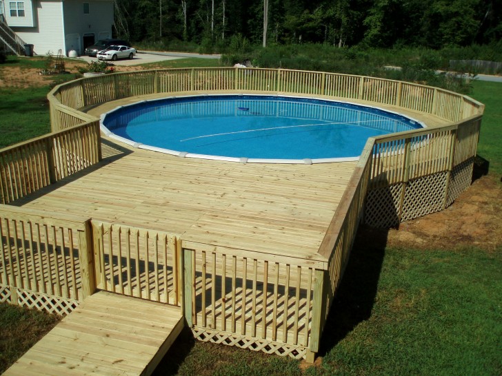 Others , 7 Superb Above ground pools with decks :  Above Ground Pools