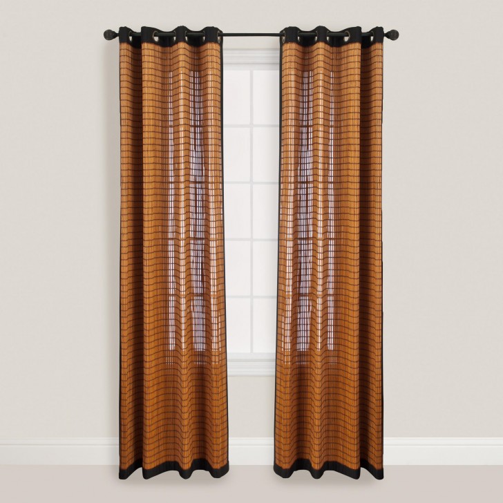 Others , 8 Stunning Curtains with grommets : Bark Bamboo Curtains With Grommets