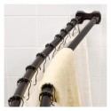 Bathroom , 8 Top Curved shower curtain rod :  bathroom accessories