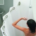 Bathroom , 8 Top Curved shower curtain rod : beautiful bathroom
