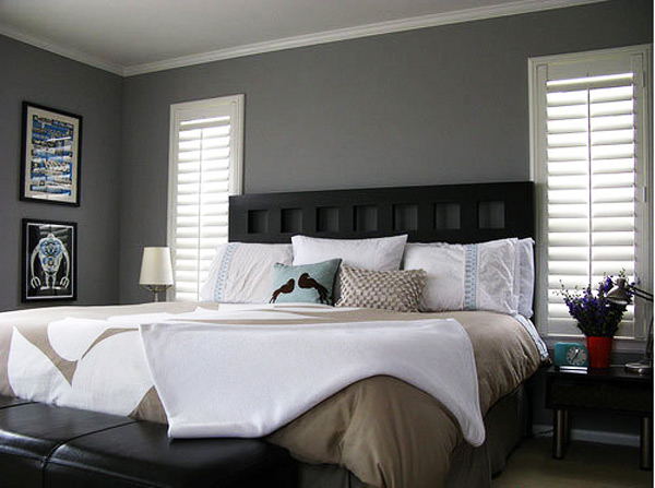 Bedroom , 7 Unique Grey Paints For Bedrooms :  bedroom interior design