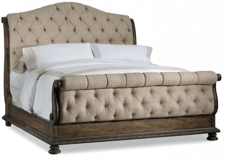 Bedroom , 7 Superb Tufted sleigh bed :  Cheap Bedroom Furniture