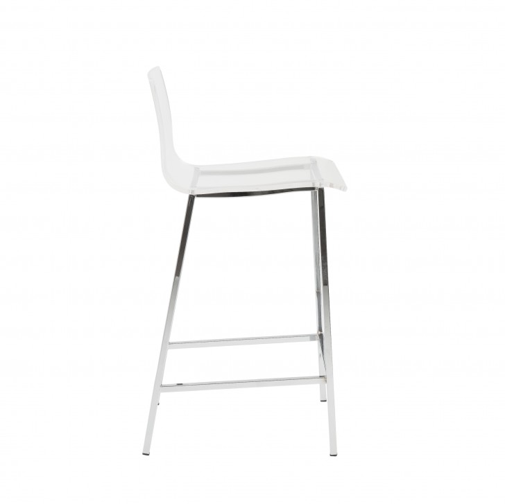 Furniture , 7 Best Acrylic counter stools : Chrome Barstool Acrylic