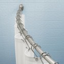 Bathroom , 8 Top Curved shower curtain rod :  curtain rod
