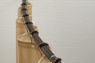 900x900px 8 Top Curved Shower Curtain Rod Picture in Bathroom