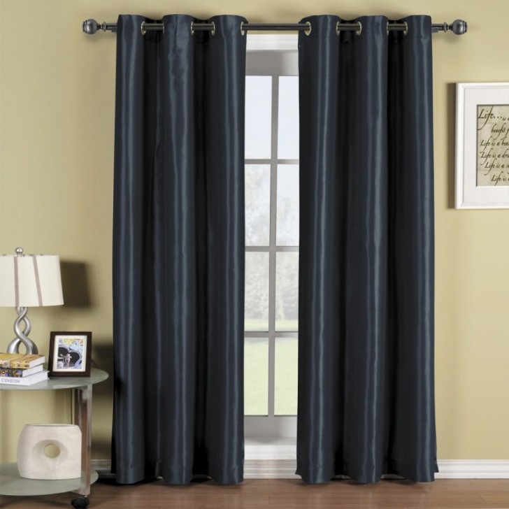 Others , 7 Gorgeous Navy blackout curtains :  Fabric Shower Curtains With Matching Window Curtains