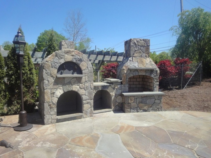 Homes , 8 Hottest Outdoor fireplace with pizza oven : Fireplace Complete With Pizza Oven