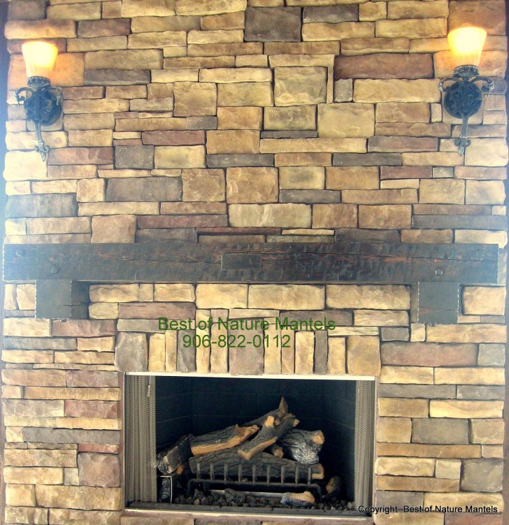 Interior Design , 7 Awesome Rustic fireplace mantels : Fireplace Rustic Mantle We