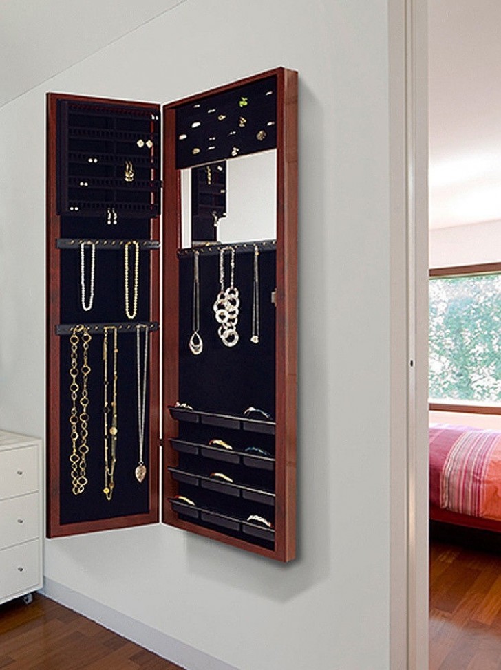 Furniture , 7 Top Full length mirror jewelry cabinet :  Full Length Mirror Jewelry Storage