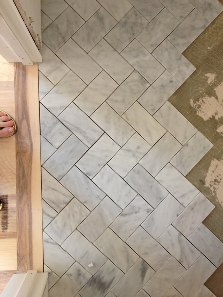 Others , 6 Good Herringbone tile floor :  Linoleum Flooring