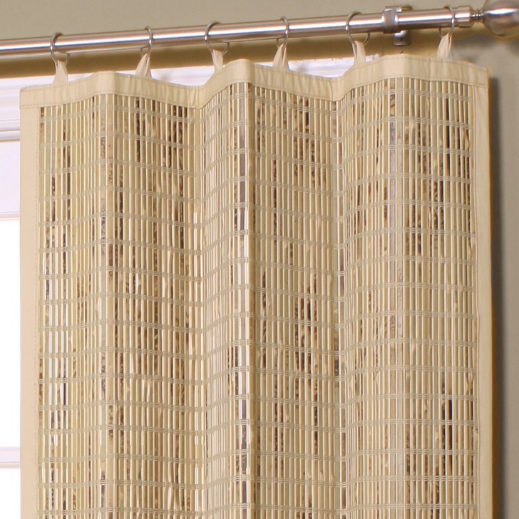 Others , 7 Stunning Bamboo curtain panels : Natural Bamboo Ring Top Curtain