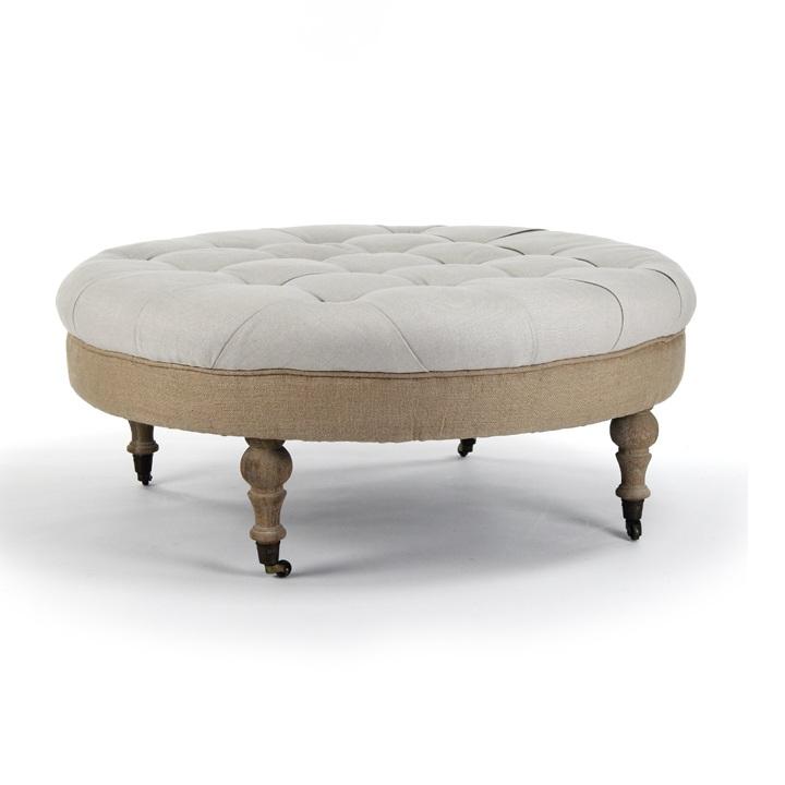 Furniture , 7 Fabulous Round Tufted Ottoman :  sectional sofa full picture