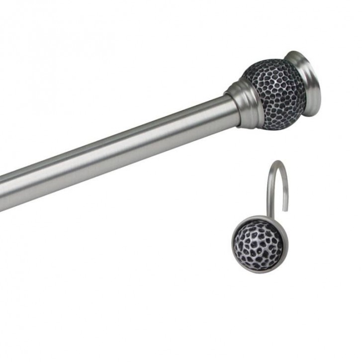 Others , 7 Gorgeous Brushed nickel curtain rods :  Shower Curtain Rod