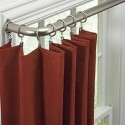 Bathroom , 8 Cool Curved curtain rod :  shower curtain