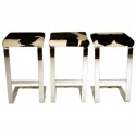 steel with cowhide seats , 7 Fabulous Cowhide Bar Stools In Furniture Category