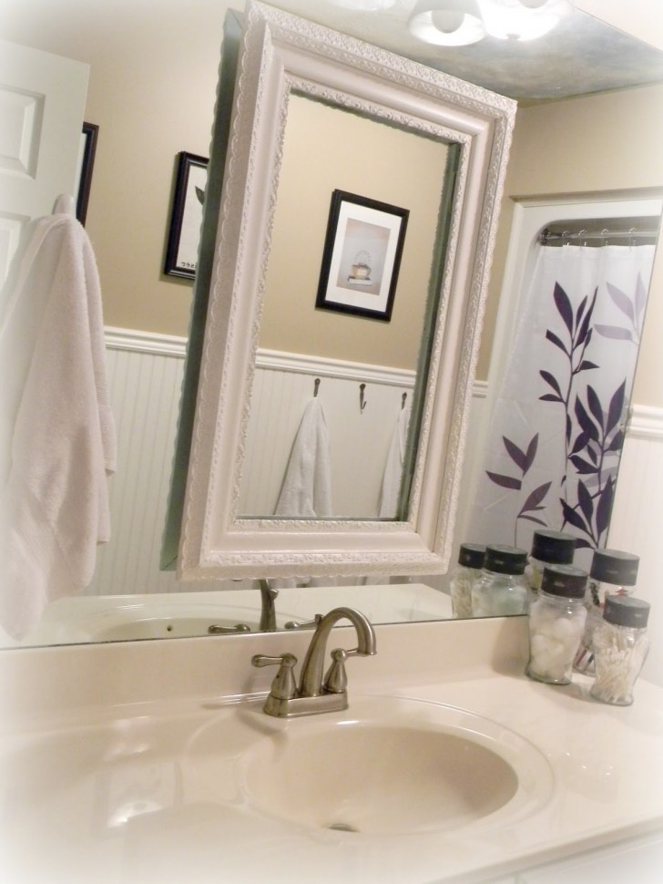 Bathroom , 4 Nice Bathroom mirror decorating ideas : Bathroom Decor Ideas