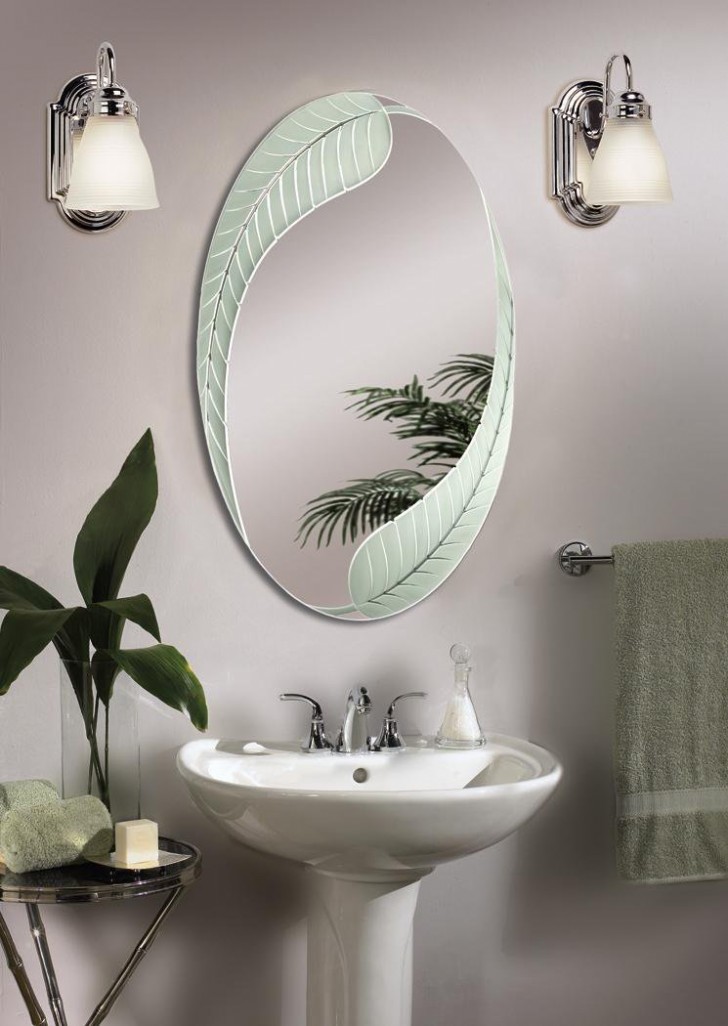 Bathroom , 8 Awesome Unusual bathroom mirrors : Oval Bathroom Mirrors
