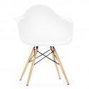 White Eiffel Armchair with Wooden Legs , 9 Nice Eiffel Armchair In Furniture Category