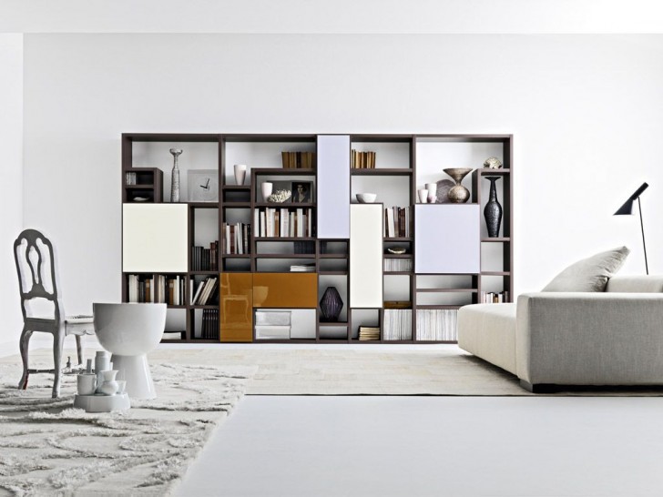 Living Room , 10 Superb Bookshelves living room : Simplicity Bookshelves