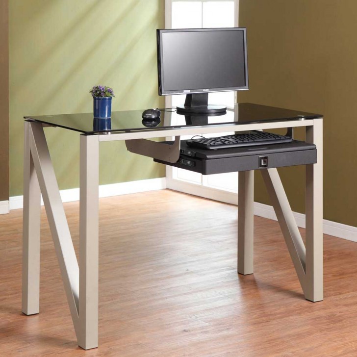 Furniture , 8 Ideal Ikea small desk : Fancy Small Flat Monitor