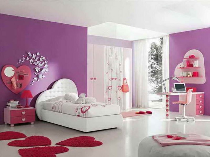 Bedroom , 12 Lovely Girls bedroom furniture ideas : Girls Bedroom Furniture Ideas With Love Carpet