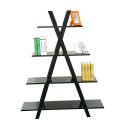 Furniture , 8 Hottest Ladder bookcase ikea : Great Pyramid Black Wood Ikea
