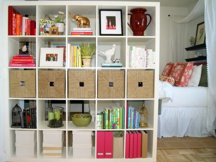 Furniture , 8 Unique Bookcase room dividers ideas : Ideas For Room Dividers