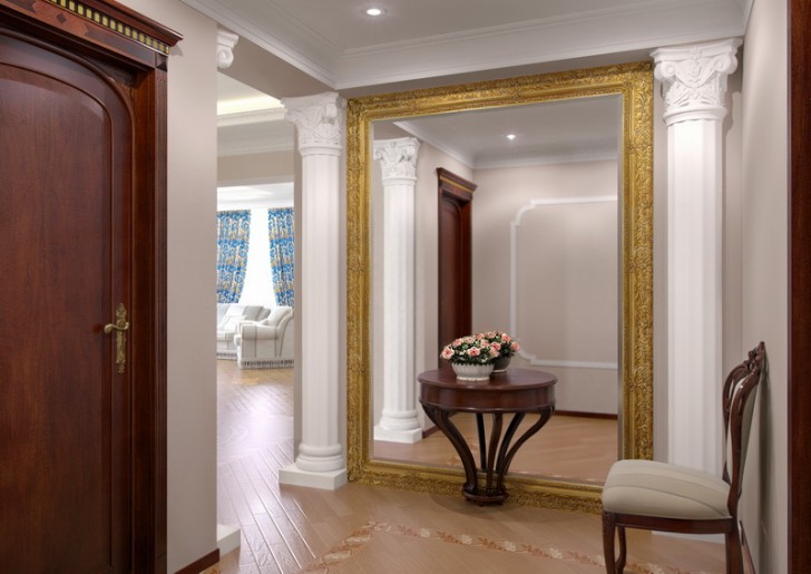 Furniture , 9 Best Mirrors for hallways : Interior Luxury Hallway Studio