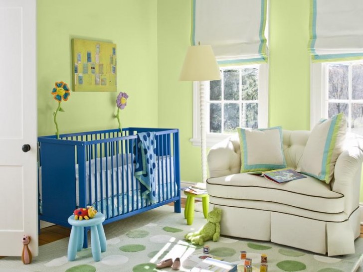 Bedroom , 12 Ideal Bright paint colors for bedrooms : Kids Bright Green Paint Colors