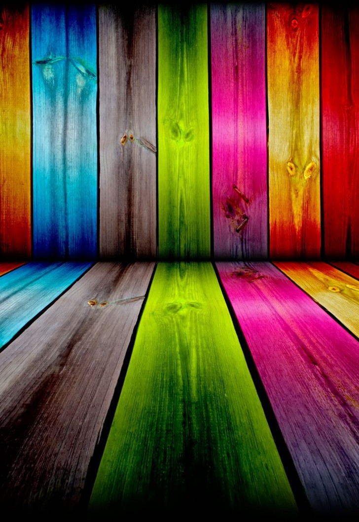 Interior Design , 8 Good neon wall paint : Rainbow Wall Wood Neon Paint